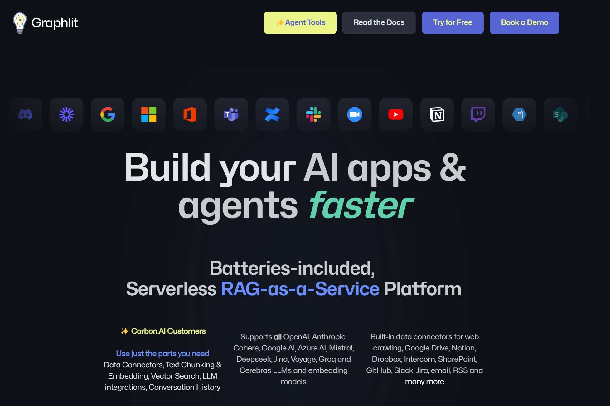 A serverless RAG-as-a-Service platform for building AI-powered applications and agents with unstructured data.
