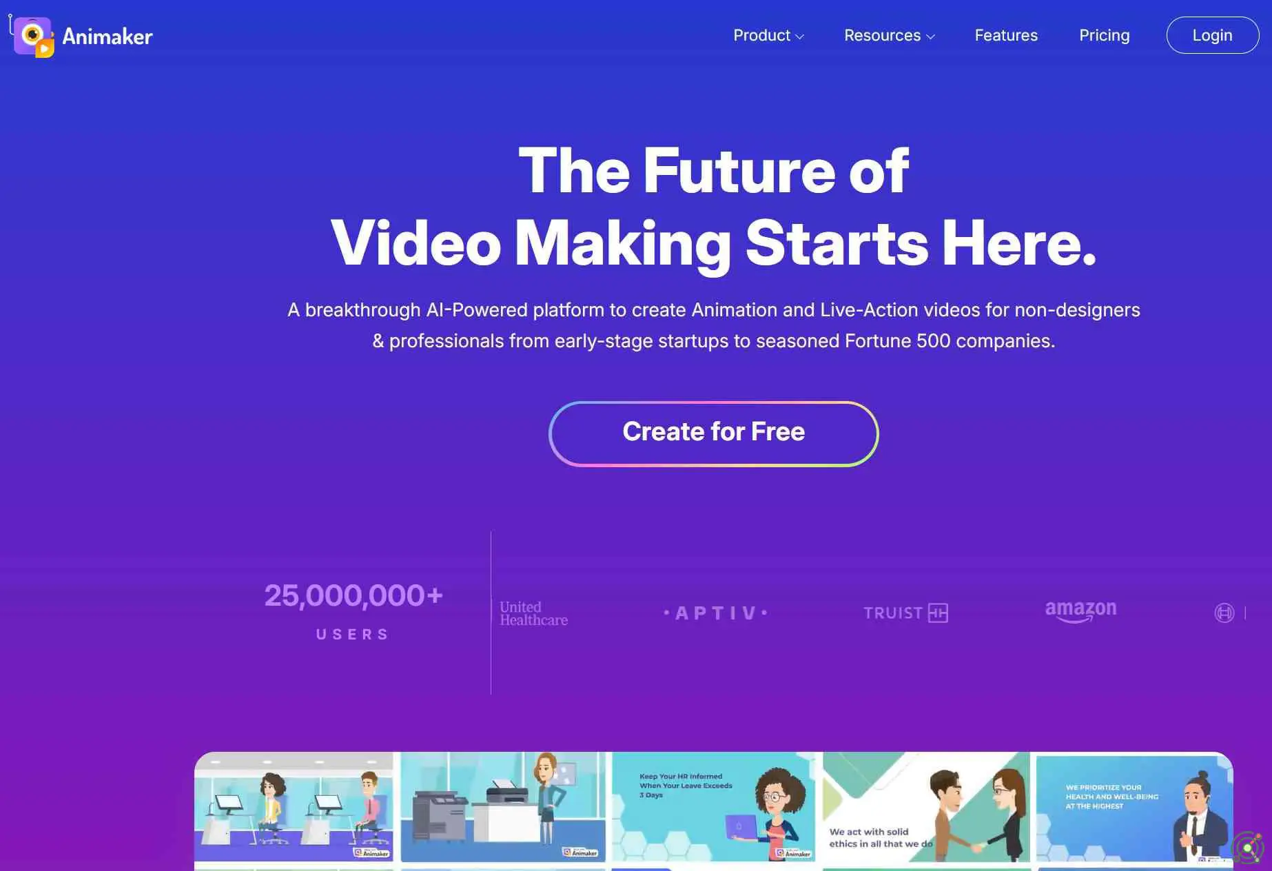 An AI-driven platform that enables users to create studio-quality animated videos effortlessly.