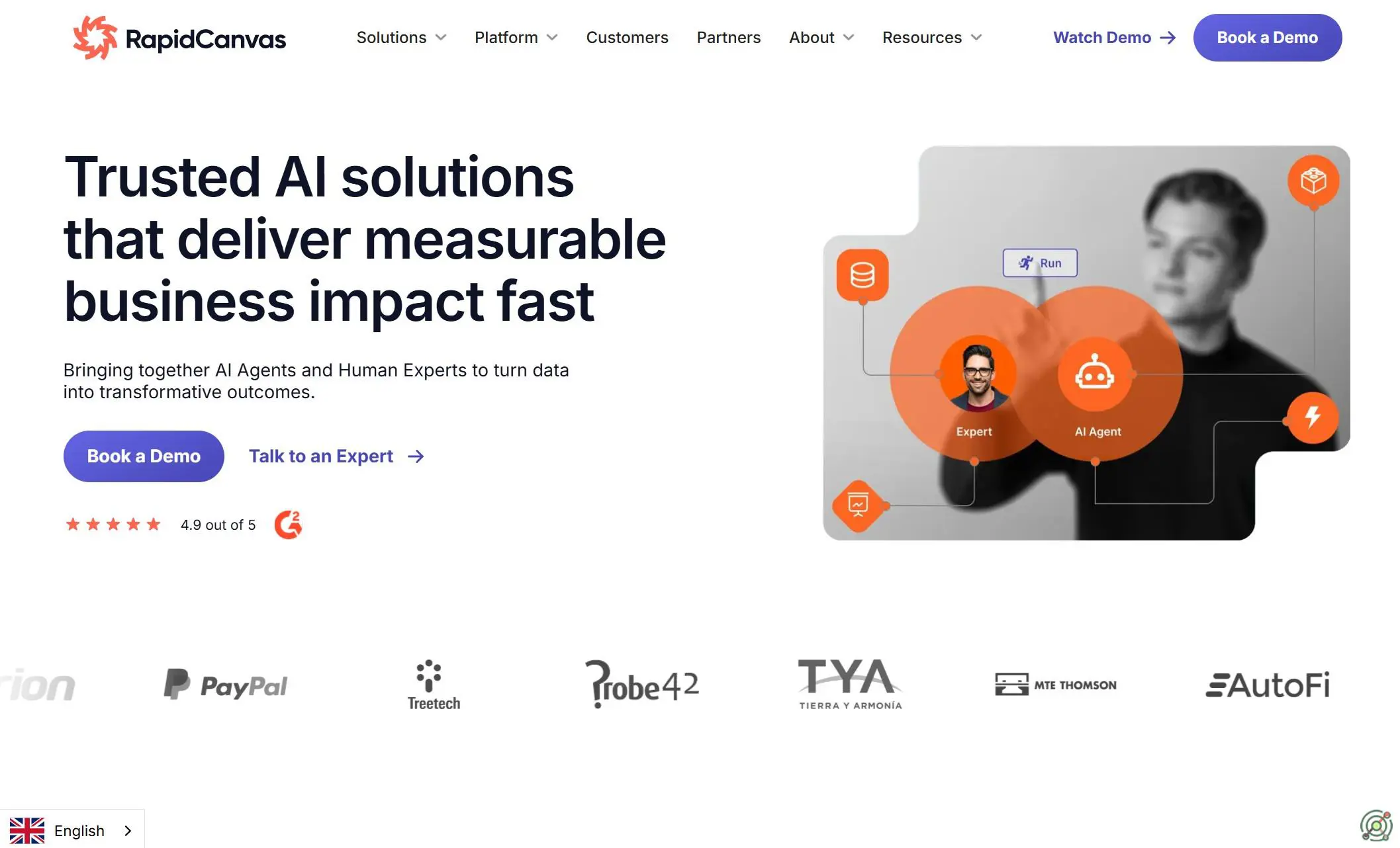 An AI platform combining AI agents and human expertise to deliver custom enterprise AI solutions swiftly.