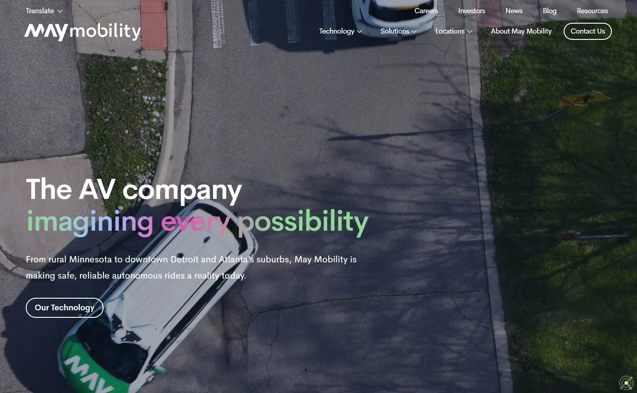 Developer of autonomous vehicle technology offering driverless microtransit services.