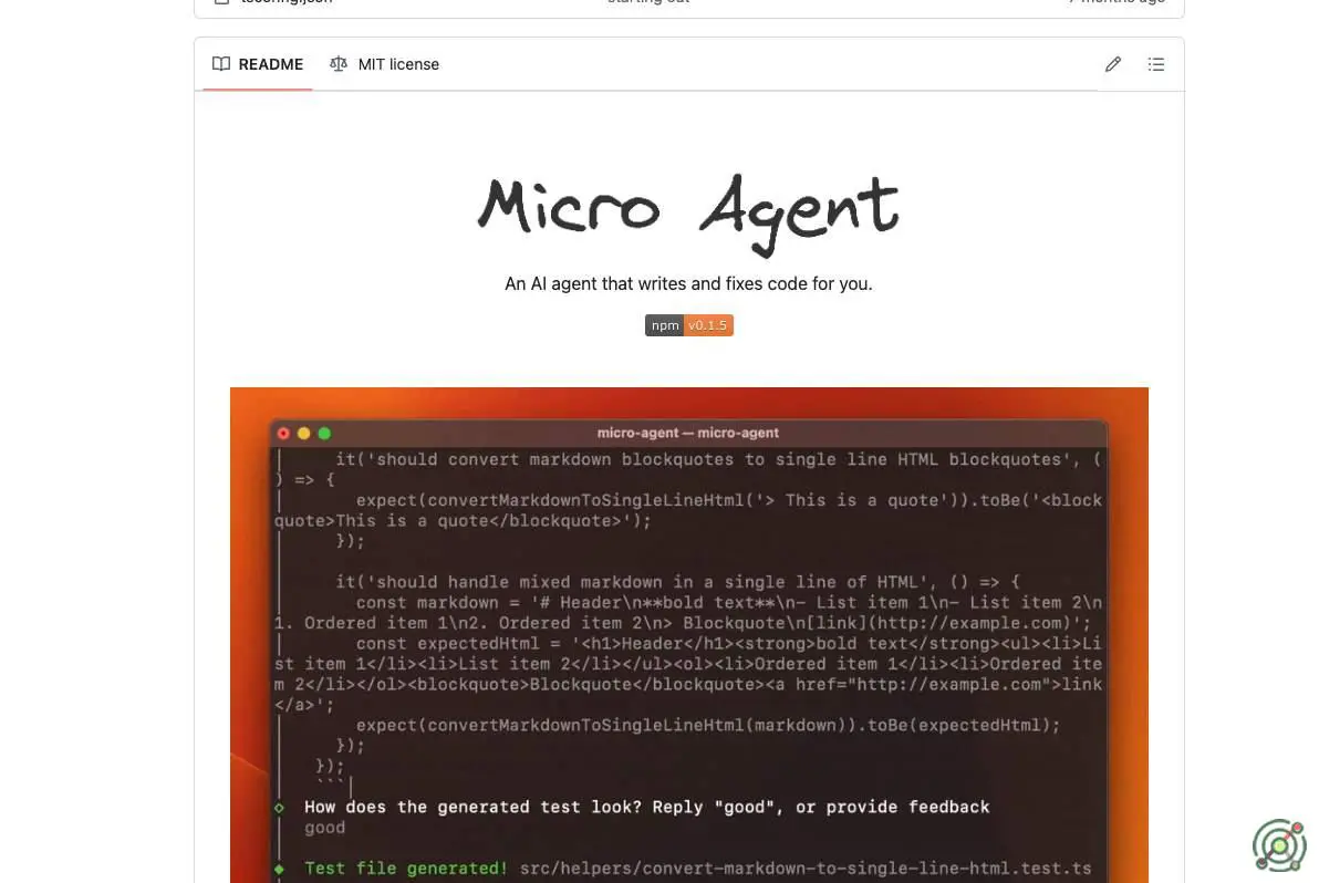 An open-source AI tool that autonomously writes and refines code to pass specified unit tests, enhancing development efficiency.