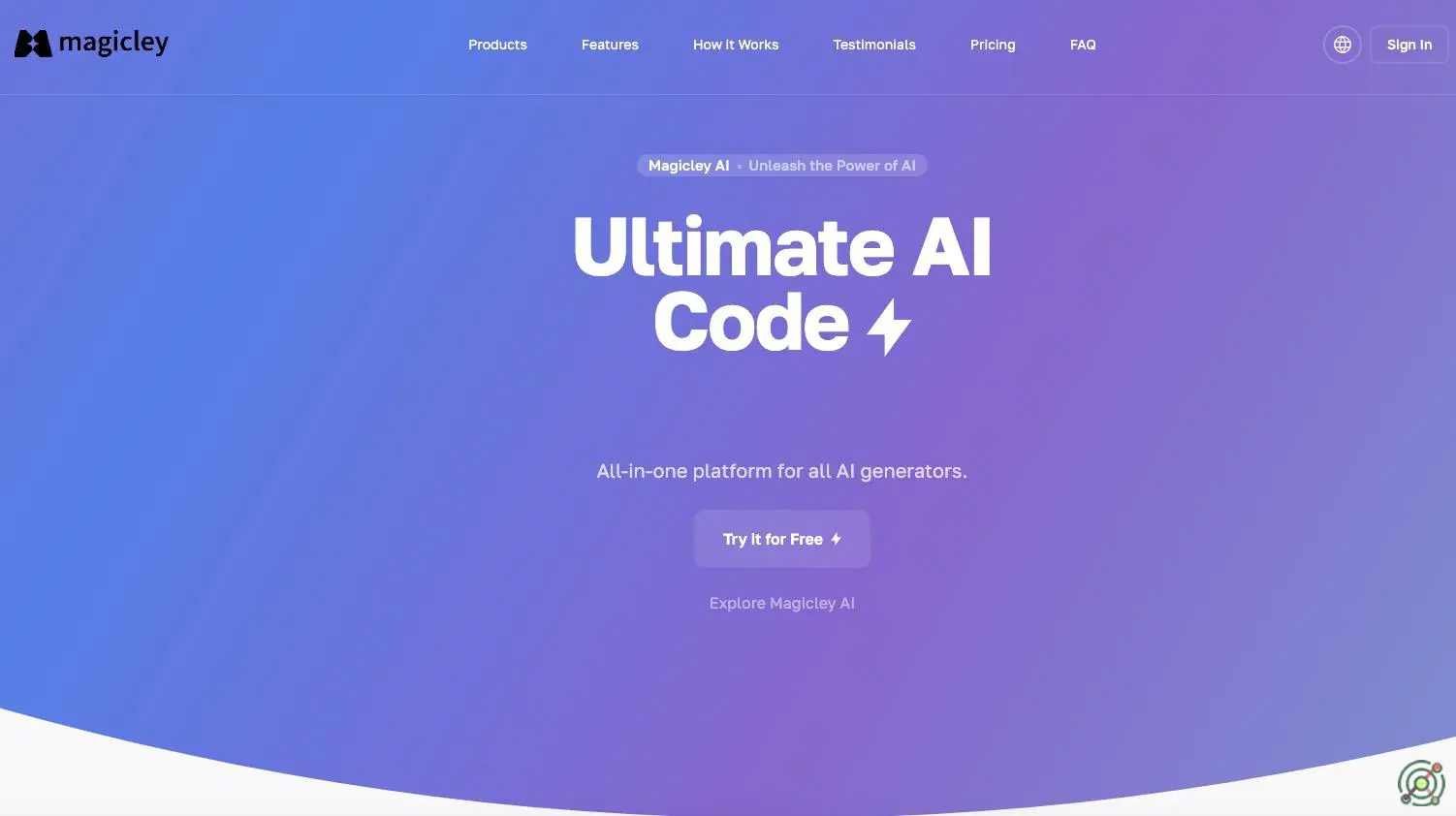 An all-in-one AI platform offering a suite of tools for content creation, including text, image, code generation, and custom AI chatbots.
