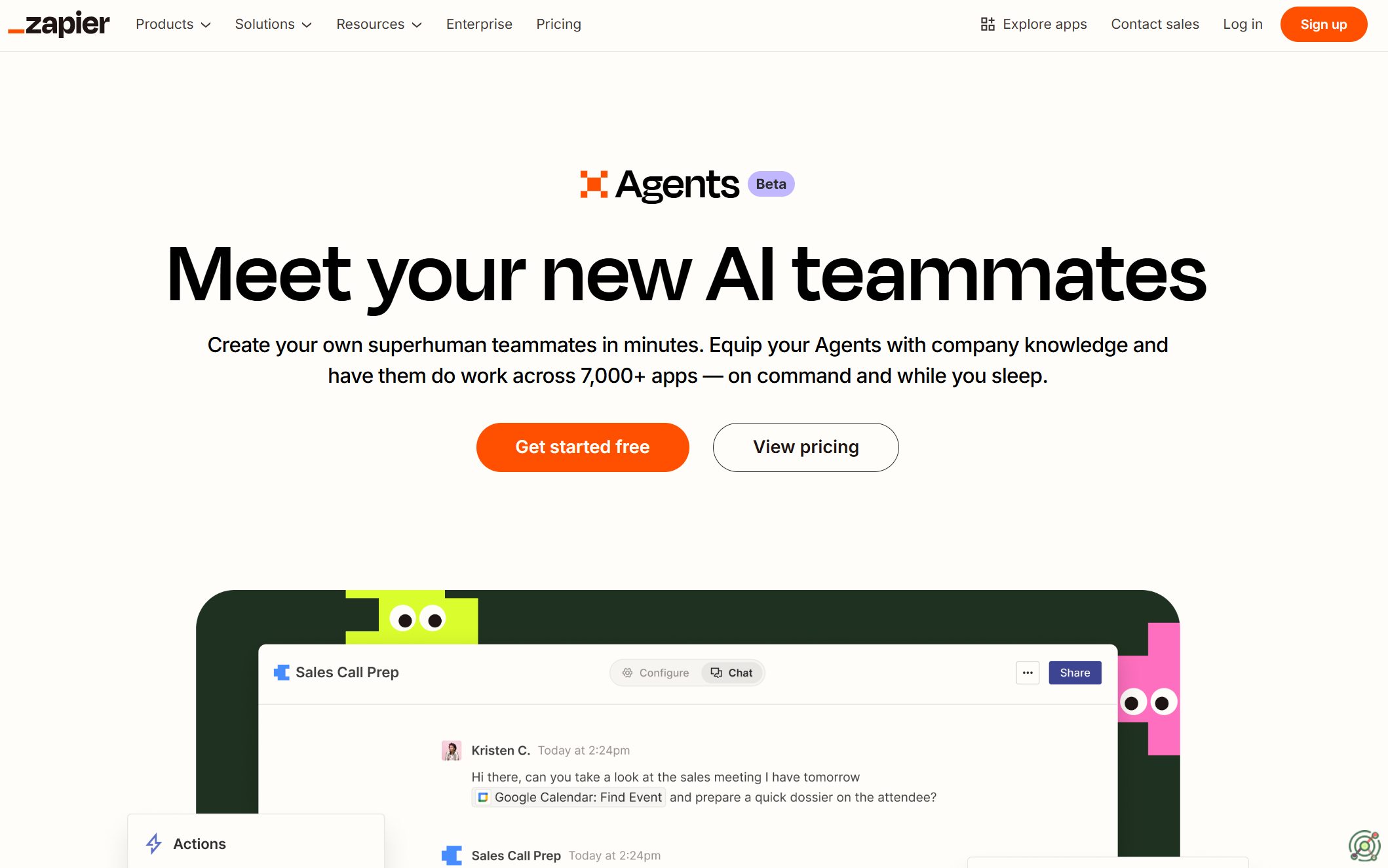 A no-code platform enabling creation of AI agents to automate tasks across 7,000+ apps.