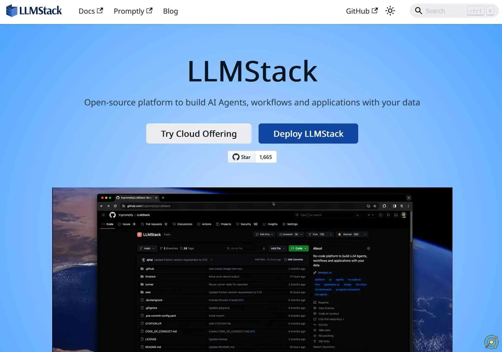 An open-source, no-code platform for building AI agents, workflows, and applications using your own data.