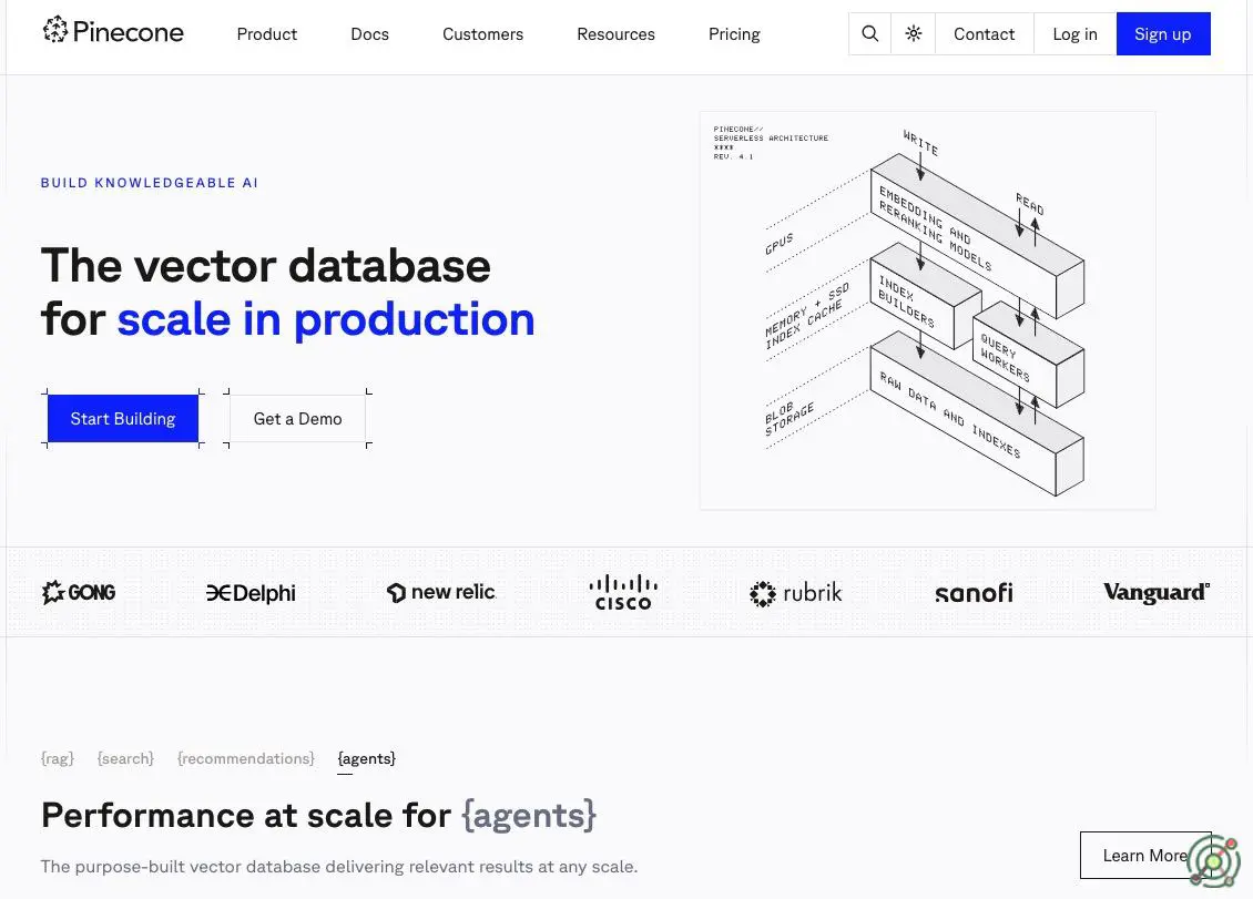 A fully managed vector database enabling scalable, real-time semantic search for AI applications.