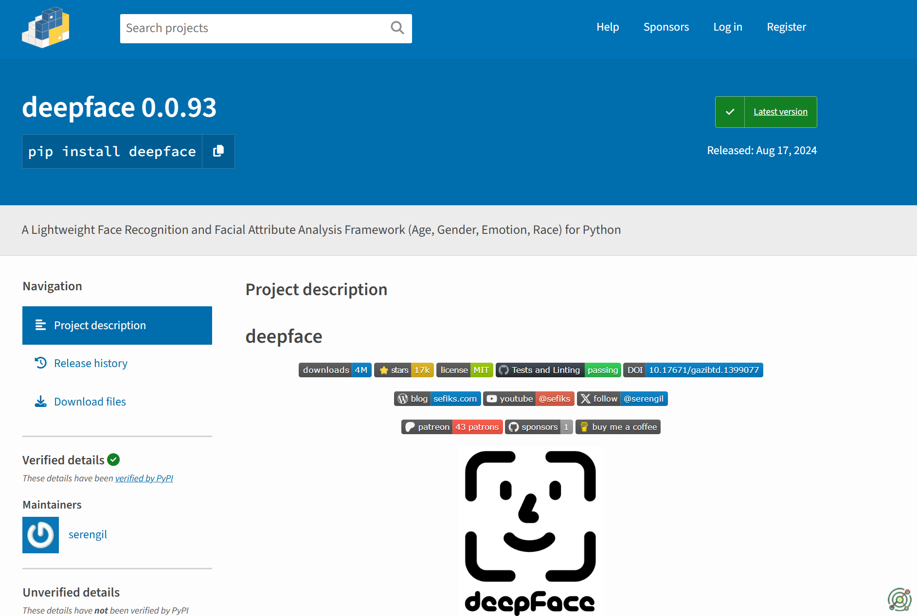 A Python framework for facial recognition and attribute analysis, supporting multiple state-of-the-art models.