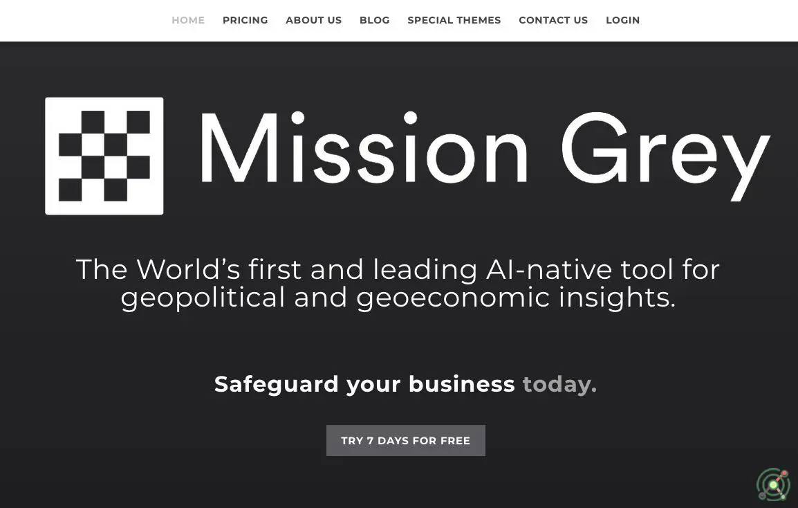 An AI-native platform providing real-time geopolitical and geoeconomic insights to help businesses navigate complex global environments.