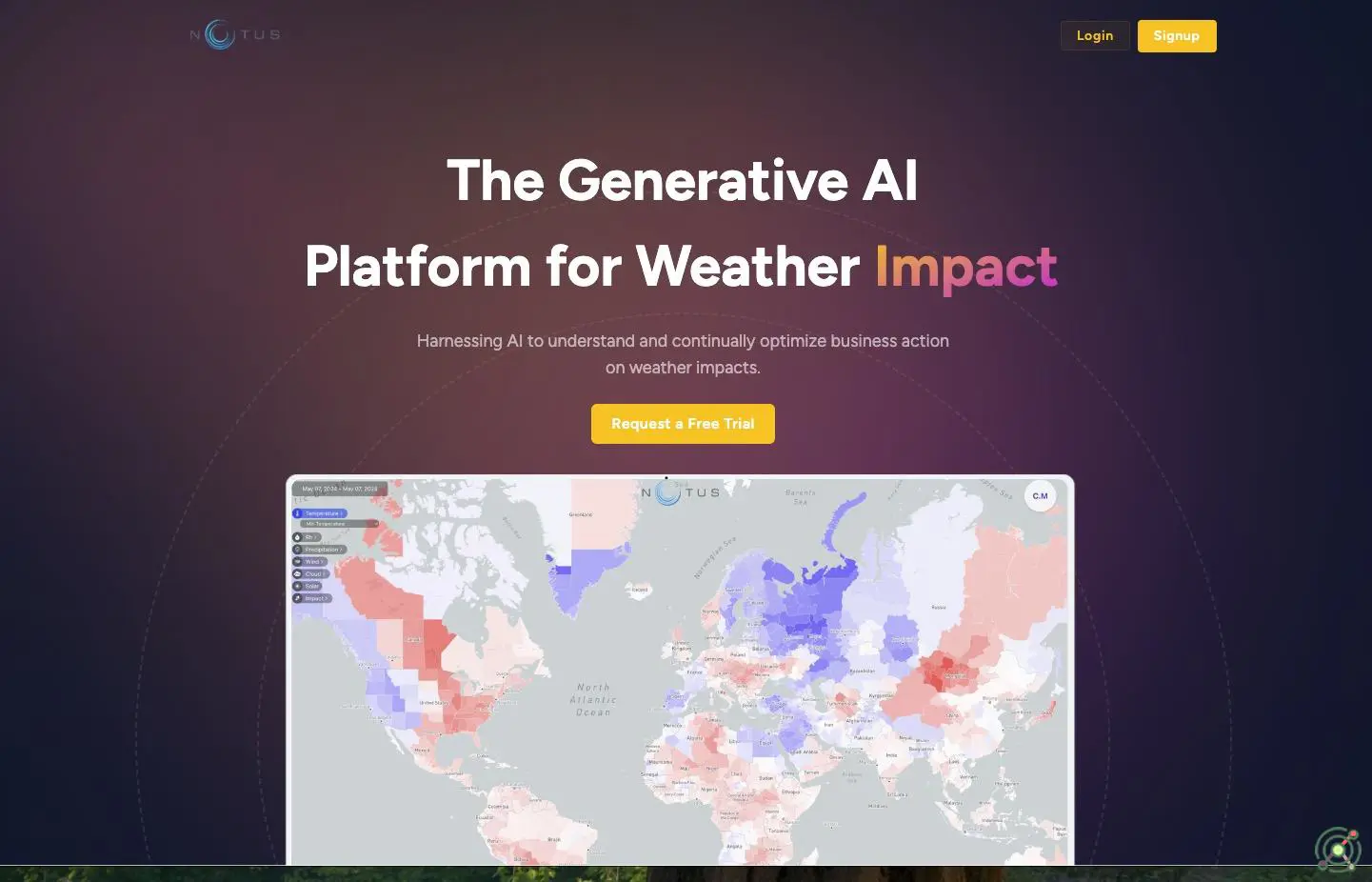 An AI-powered platform providing generative weather impact analyses to help businesses proactively respond to weather-related changes.