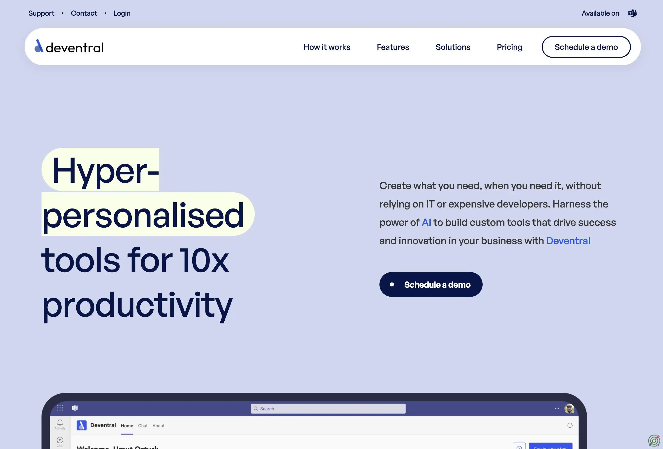 An AI-assisted internal tool builder enabling business users to create custom tools using generative AI without coding skills.