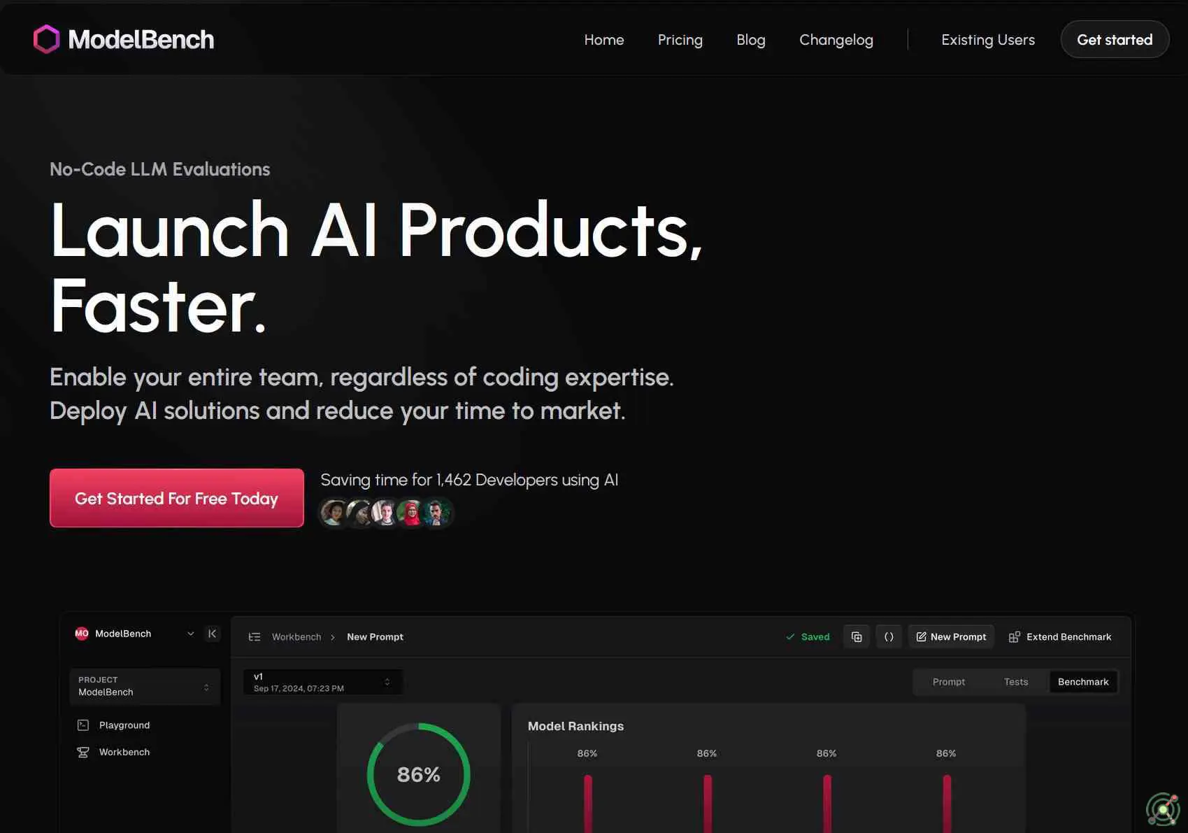 A no-code platform enabling teams to evaluate and compare over 180 language models, streamlining AI development and testing.