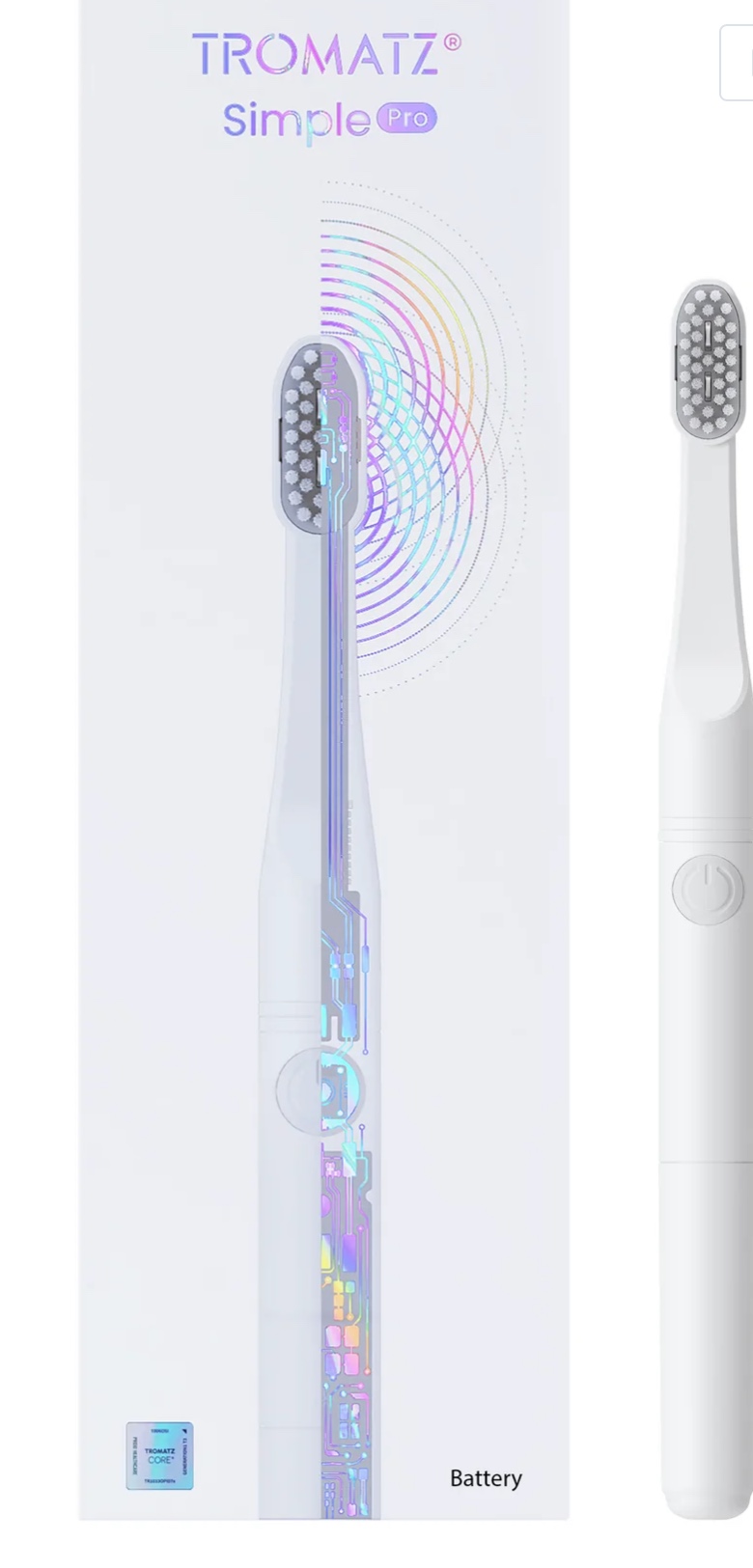 TROMATZ Electromagnetic Wave Toothbrush - Simple Pro Battery