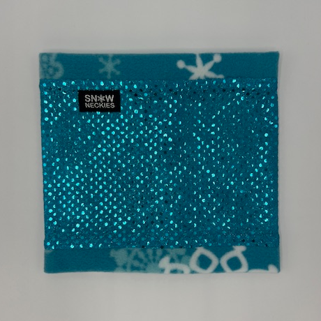 Turquoise Sparkle Circle Neckie         
