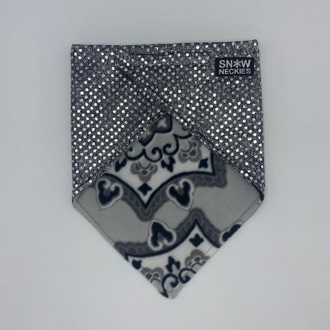 Black and Silver Sparkle Bandana  
