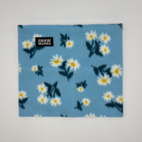 Daisies on Light Blue Fleece Neckie 