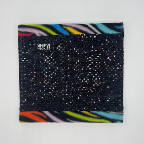 Black Sparkle Circle Neckie  