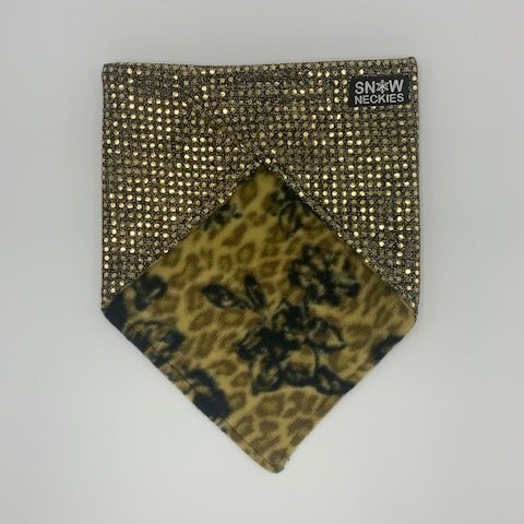 Black and Gold Sparkle Bandana  
