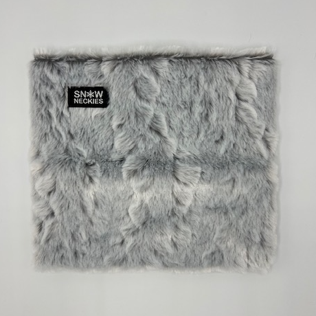 Rabbit Fur Neckie - Light Grey