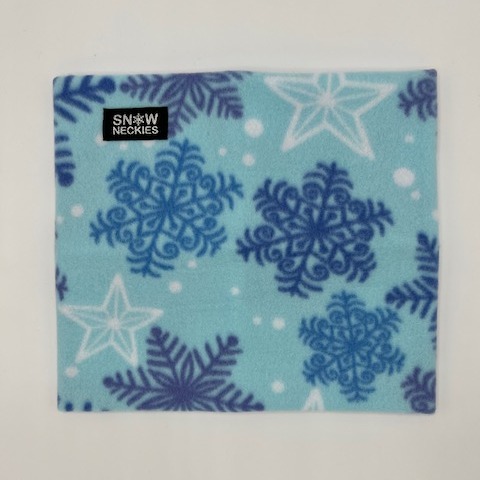 Blue and Purple Snowflake Fleece Neckie