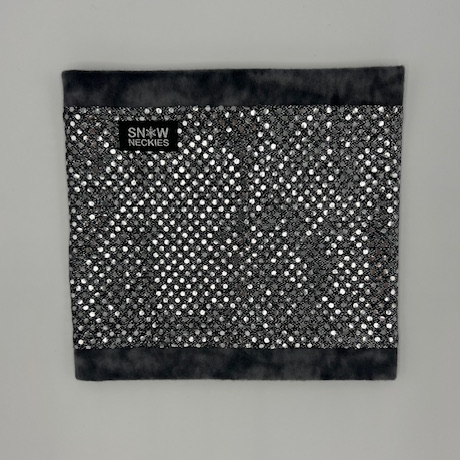 Black and Silver Sparkle Circle Neckie        