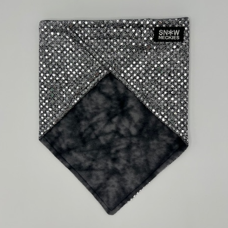 Black and Silver Sparkle Bandana            