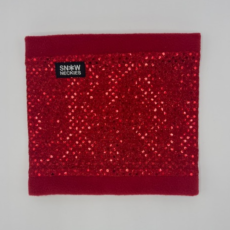 Red Sparkle Circle Neckie     