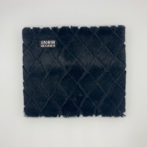 Fur Neckie - Black Quilted 