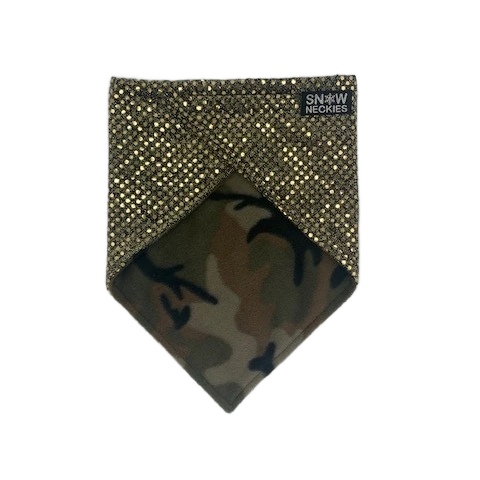 Black and Gold Sparkle Bandana  