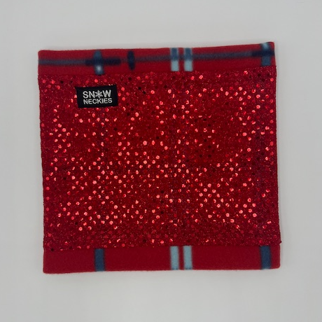 Red Sparkle Circle Neckie      