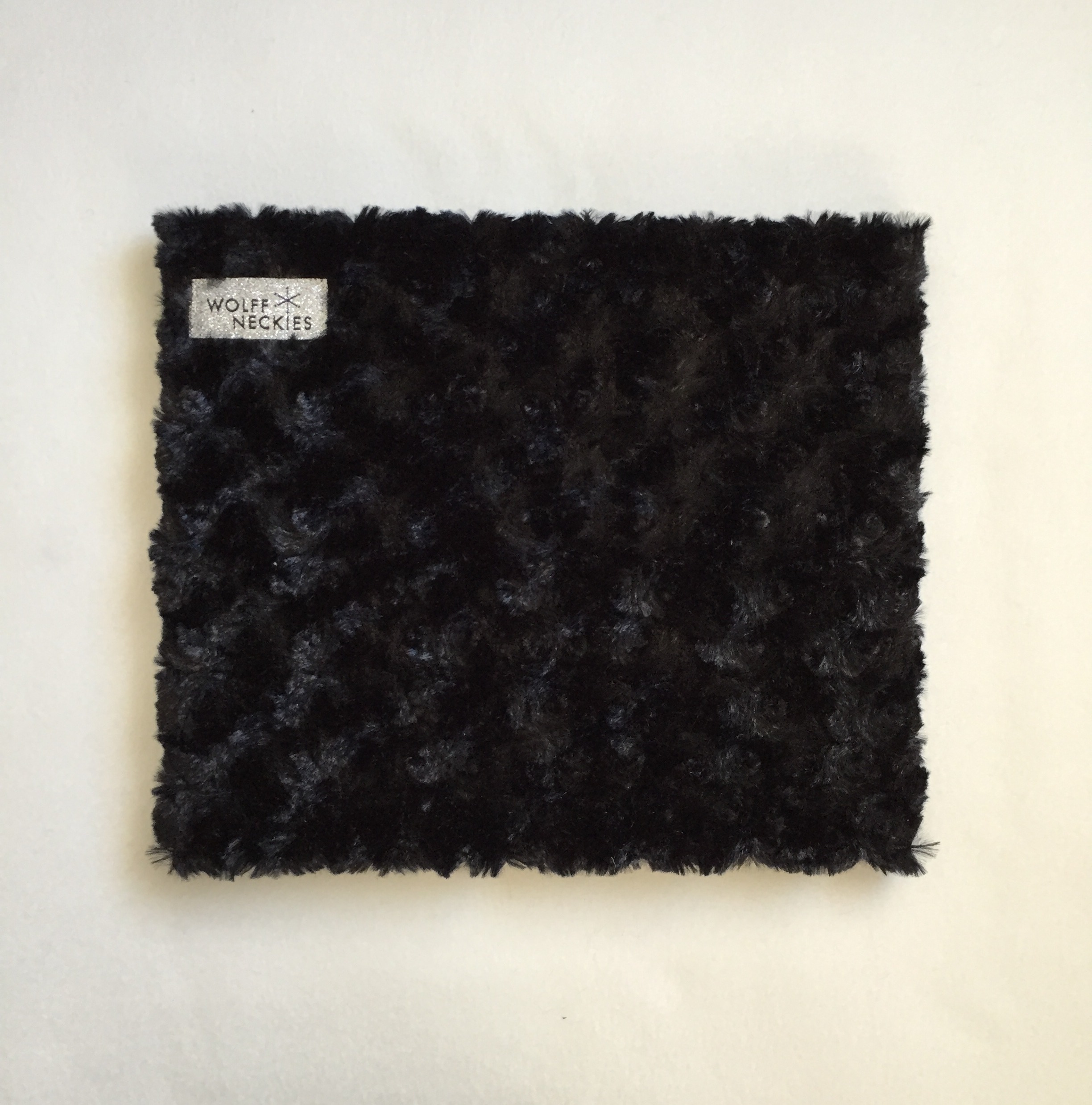 Swirl Fur Neckie - Black