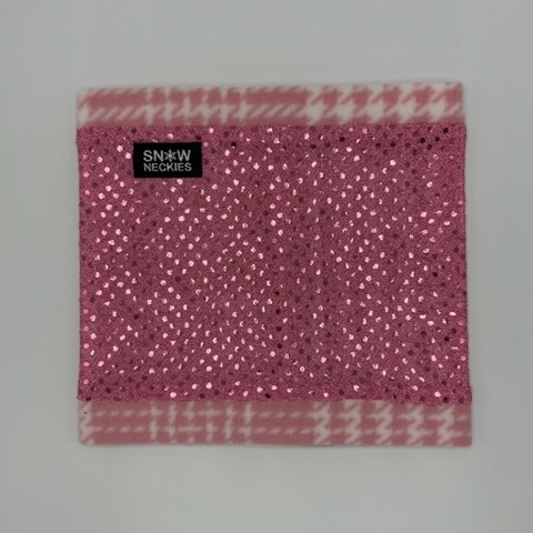 Light Pink Sparkle Circle Neckie     