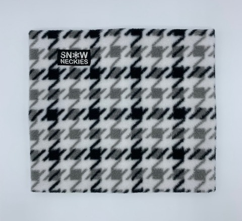Houndstooth Plaid Fleece Neckie