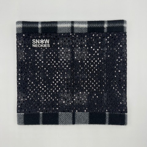 Black Sparkle Circle Neckie