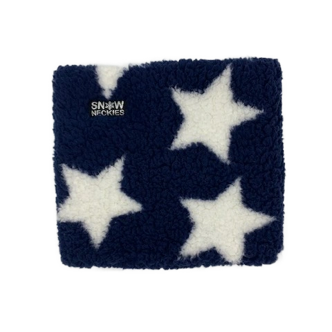 Wubby Neckie - White Stars on Navy 