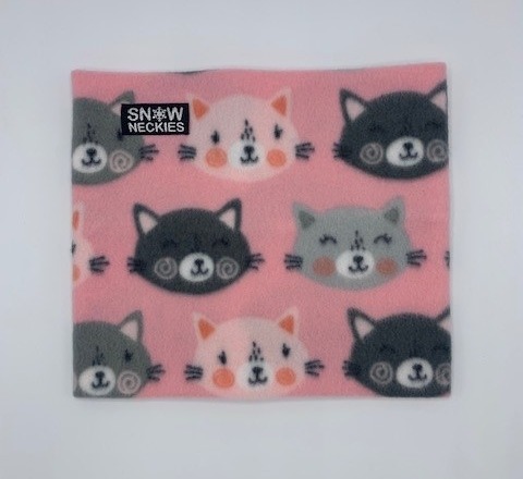 Kitten Faces Fleece Neckie 