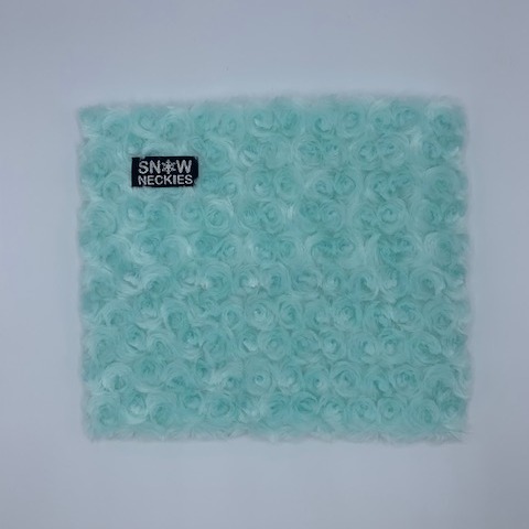 Swirl Fur Neckie - Aqua