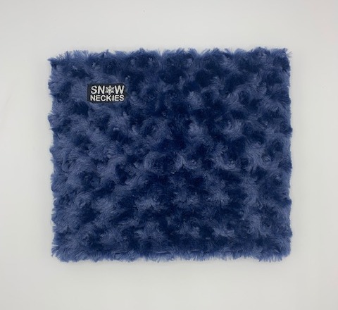 Swirl Fur Neckie - Navy Blue 