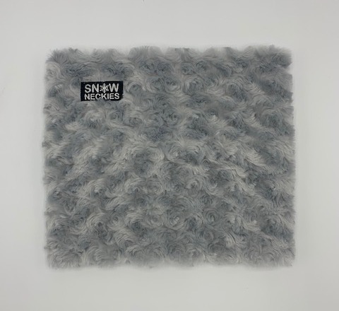 Swirl Fur Neckie - Light Grey  