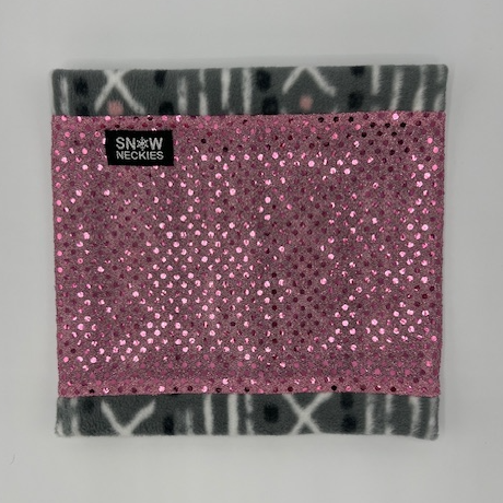 Light Pink Sparkle Circle Neckie     