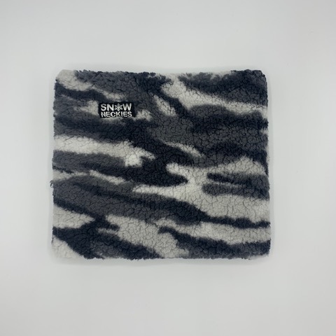 Sherpa Neckie - Camouflage, Grey 