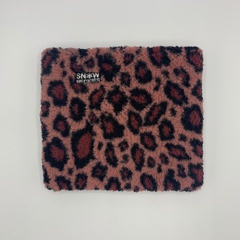 Sherpa Neckie - Cheetah, Pink and Black 