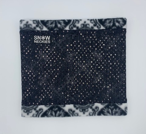 Black Sparkle Circle Neckie    