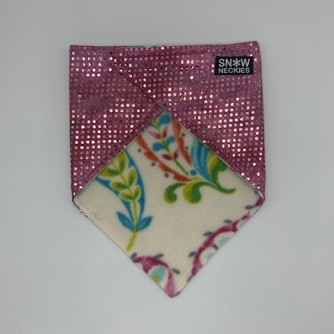 Rose Pink Sparkle Bandana     