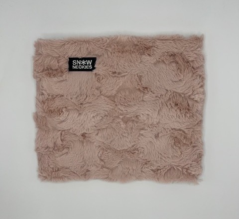 Swirl Fur Neckie - Light Mauve Pink, large swirl  