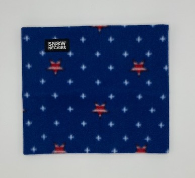 Americana Stars on Blue Fleece Neckie