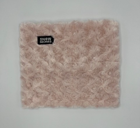 Swirl Fur Neckie - Pale Pink