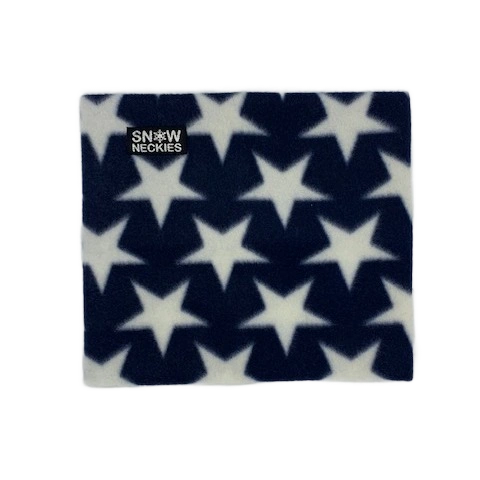 White Stars on Navy Fleece Neckie 