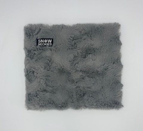 Swirl Fur Neckie - Grey, large swirl