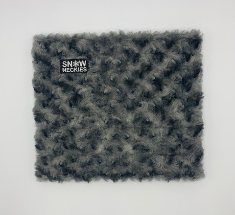 Swirl Fur Neckie - Dark Grey