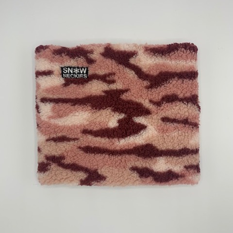 Sherpa Neckie - Camouflage, Pink        