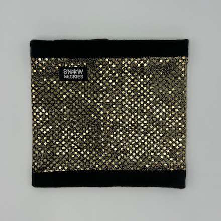 Black and Gold Sparkle Circle Neckie     